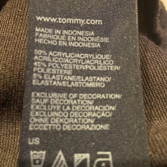 TOMMY HILFIGER Size M Gray Dress With White Trim - Picture 9 of 9